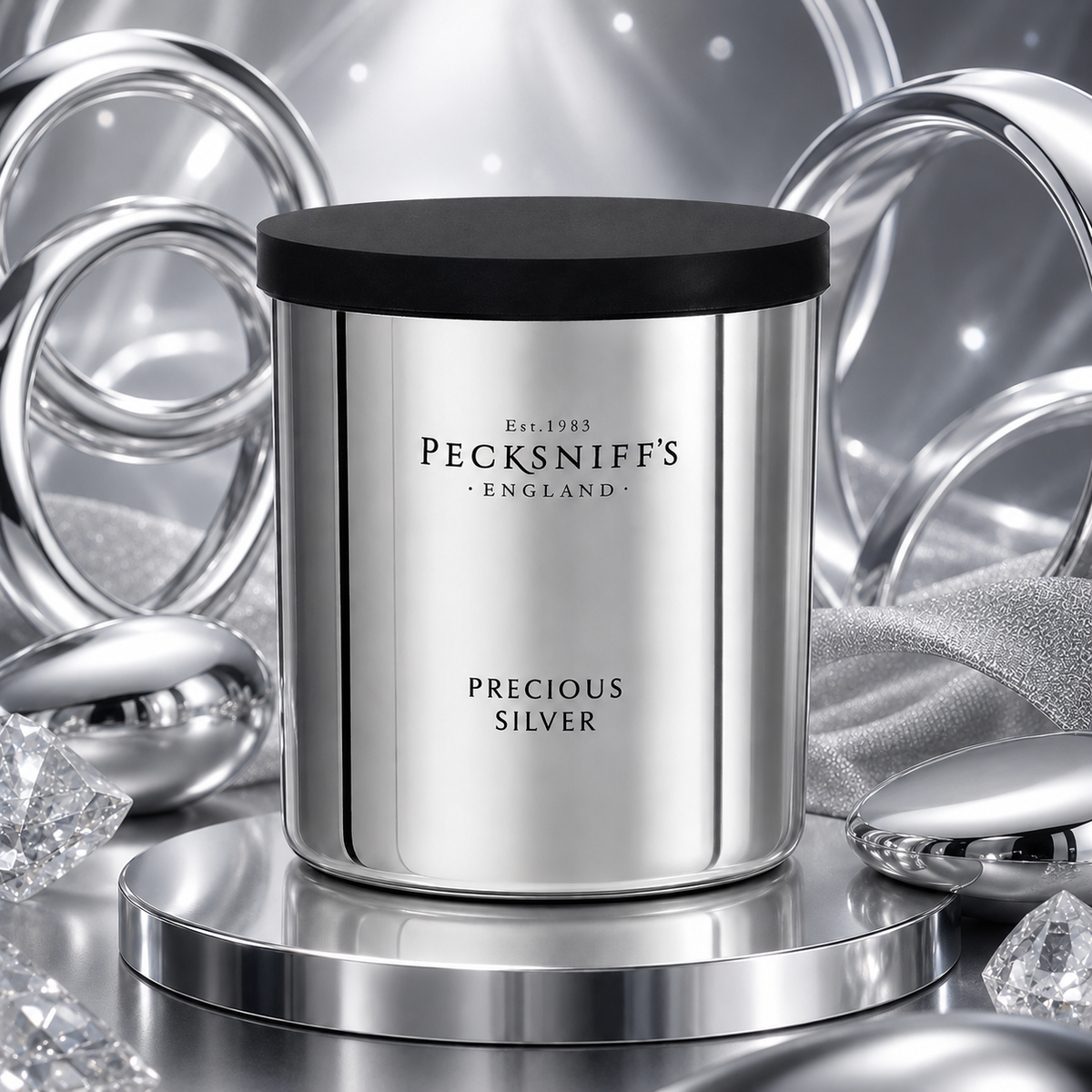 Pecksniff's 'Precious Silver scented candle