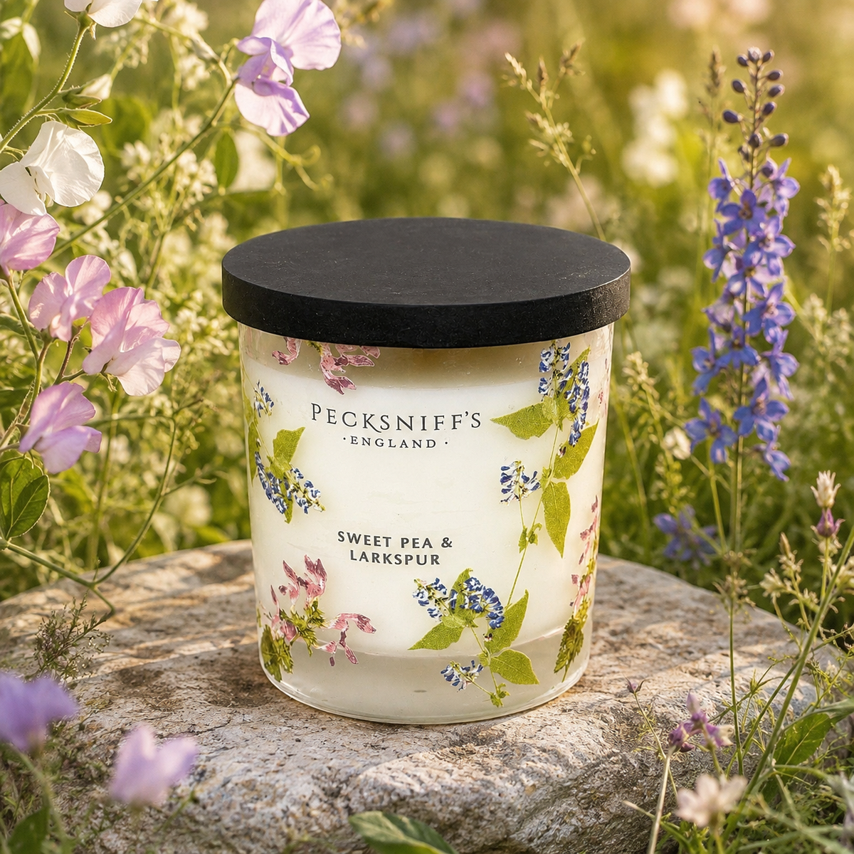 Pecksniff's Sweet Pea and Larkspur Scented Candle
