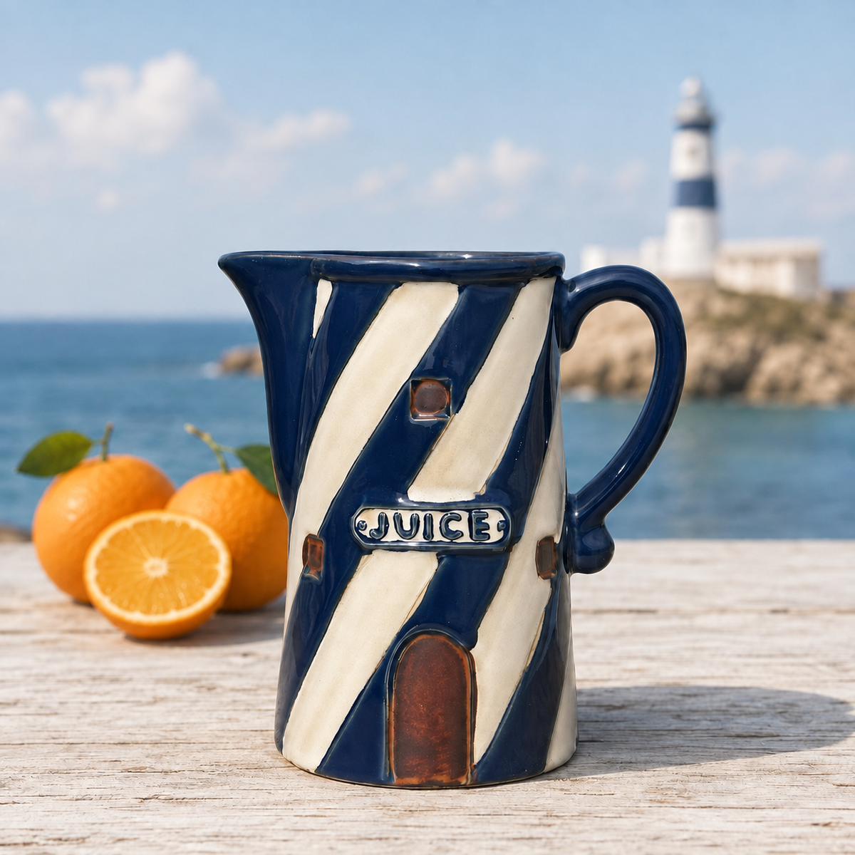 Ceramic nautical themed Juice Jug