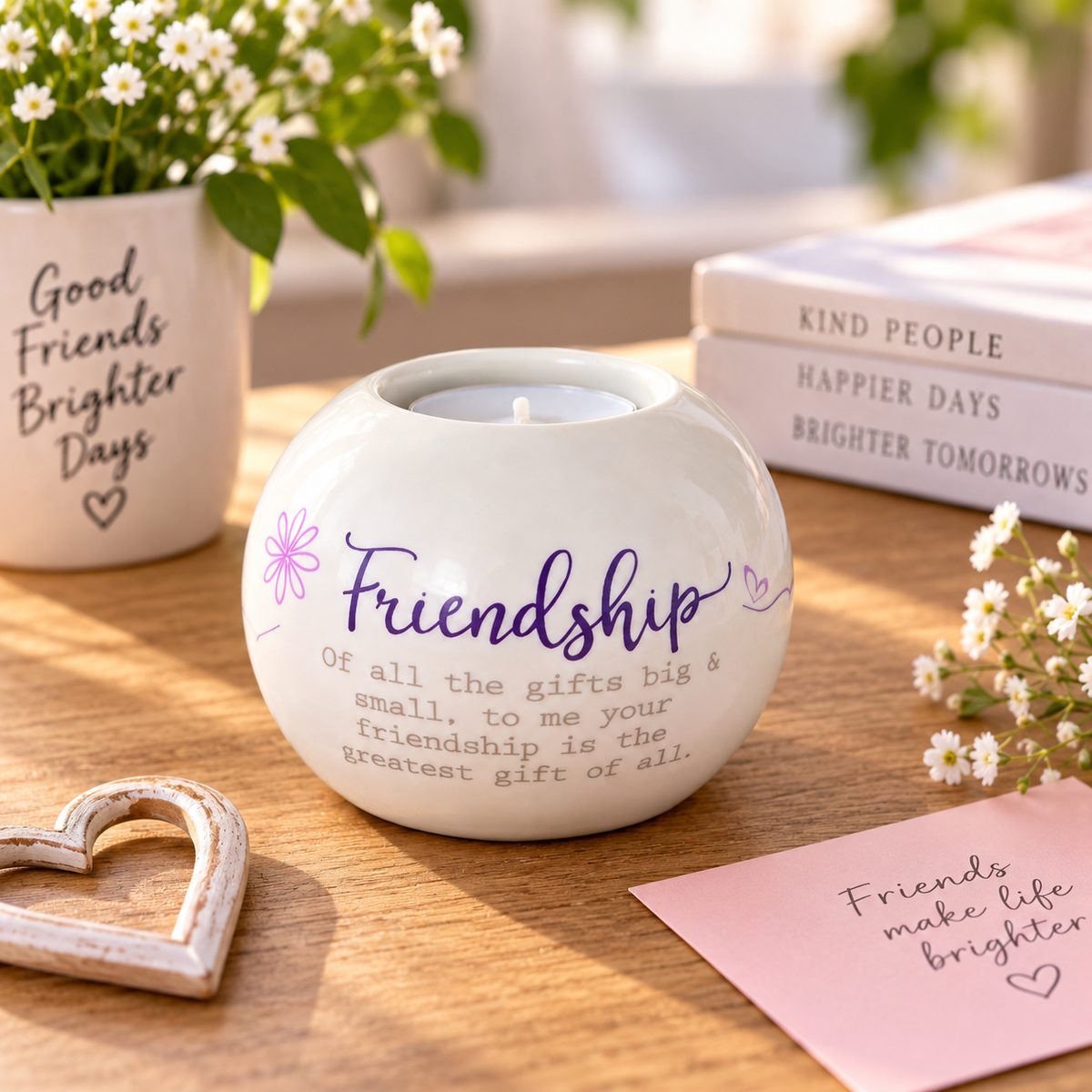 'Friendship' tealight holder