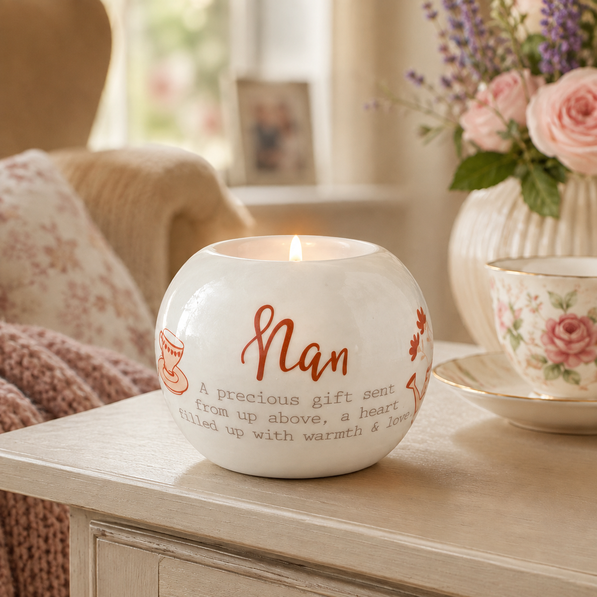 'Nan' appreciation tealight holder