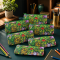 Set of 6 fabric pencil cases