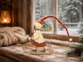 Metal Skiing Snowman