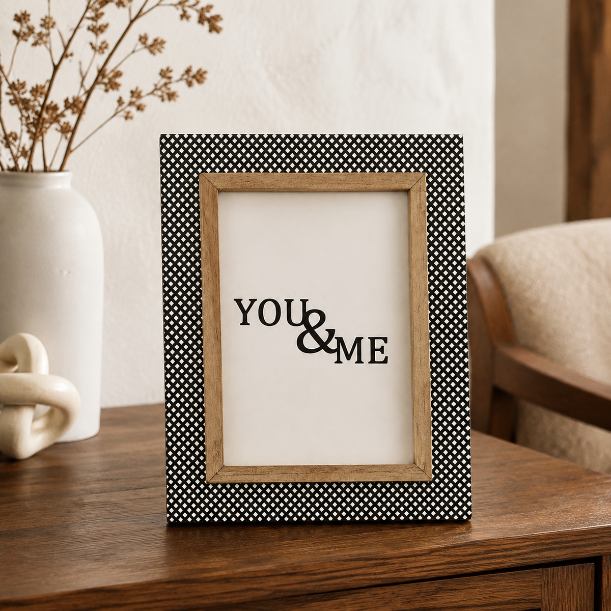 Gorgeous monochrome and wood Picture Frame