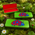 Set of 3 Ladybird metal pancil cases