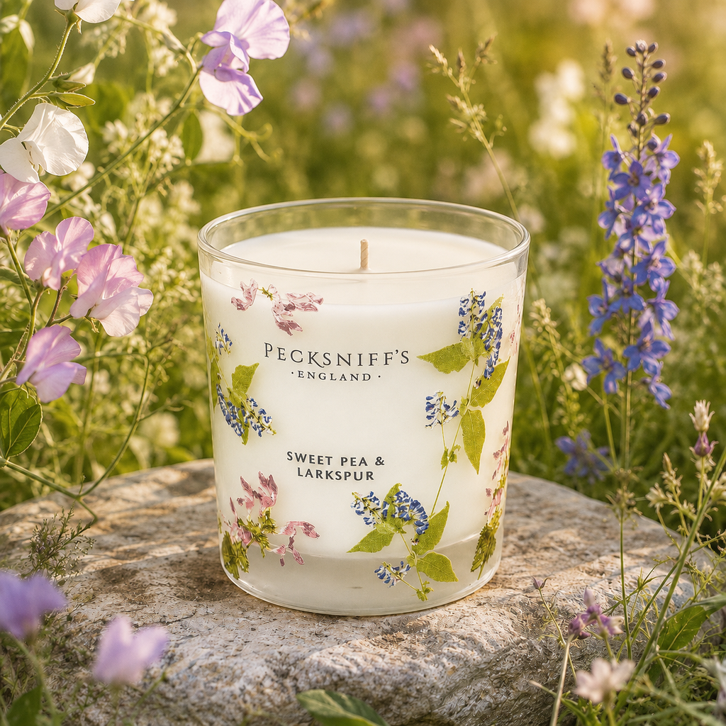Pecksniff's Sweet Pea and Larkspur Scented Candle